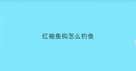 红袖鱼钩怎么钓鱼