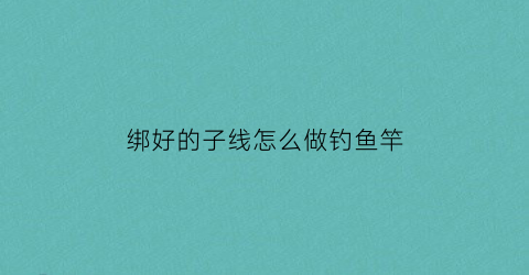 “绑好的子线怎么做钓鱼竿(子线怎么绑鱼竿上)