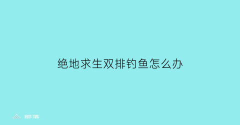 “绝地求生双排钓鱼怎么办(绝地求生双排怎么只有一个人)