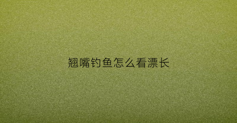 翘嘴钓鱼怎么看漂长(翘嘴怎么钓钓底还是钓浮)