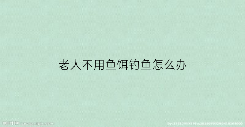 老人不用鱼饵钓鱼怎么办(一位老人钓鱼饵料的绝密配方)