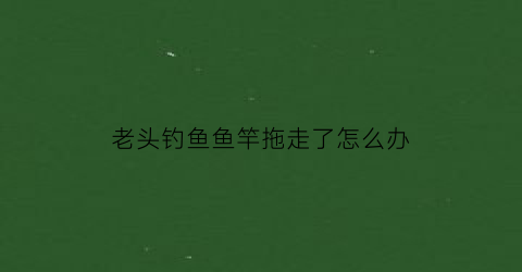 老头钓鱼鱼竿拖走了怎么办(老头钓鱼钓不到发怒动态图)