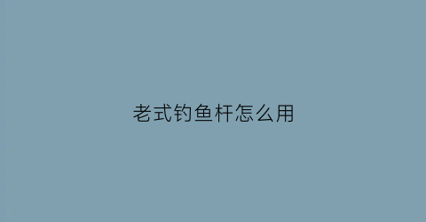 老式钓鱼杆怎么用(老式钓鱼竿滑轮图片大全)