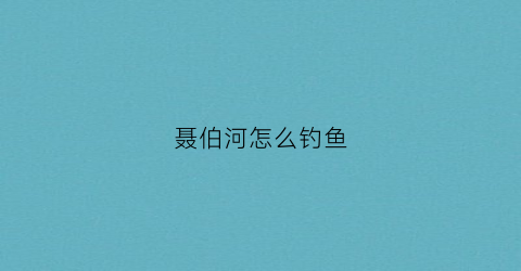 聂伯河怎么钓鱼(聂伯河地图)