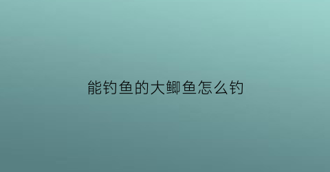 能钓鱼的大鲫鱼怎么钓(又能钓鲫鱼又能钓鲤鱼用什么鱼钩)