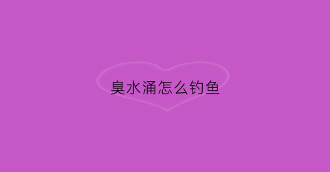 臭水涌怎么钓鱼(臭水沟里的鱼用什么鱼饵好钩)