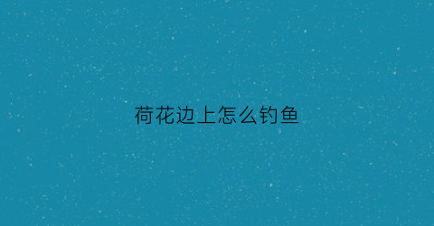 荷花边上怎么钓鱼(荷花边上怎么钓鱼呢)