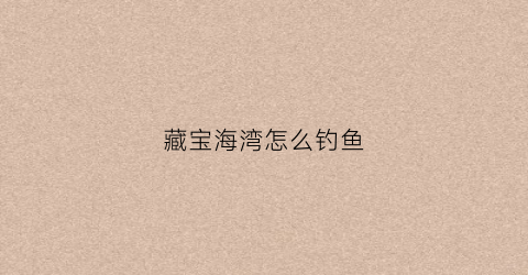 藏宝海湾怎么钓鱼(藏宝海湾钓鱼大赛交任务npc)