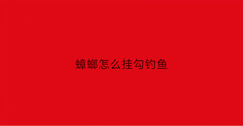 蟑螂怎么挂勾钓鱼(蟑螂钓鱼是钓底还是钓浮)
