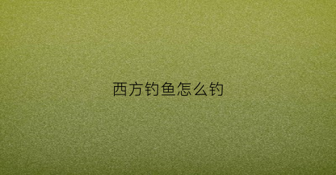 西方钓鱼怎么钓(外国专业钓鱼视频)