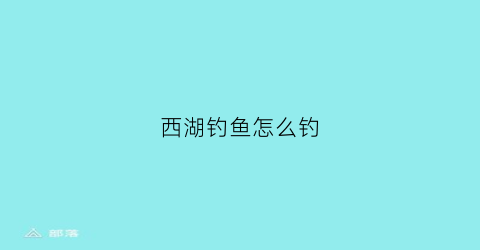 西湖钓鱼怎么钓(西湖钓鱼违法吗)