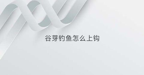 谷芽钓鱼怎么上钩(谷芽钓草鱼技巧)