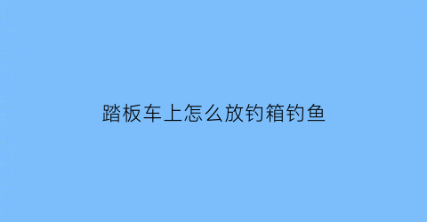 踏板车上怎么放钓箱钓鱼(踏板车怎么放鱼竿)