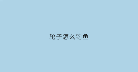 轮子怎么钓鱼(钓鱼轮怎么轮线怎么装)