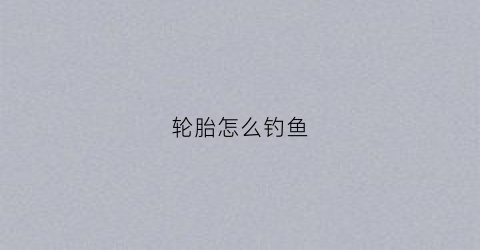 轮胎怎么钓鱼(钓轮胎的鱼竿)