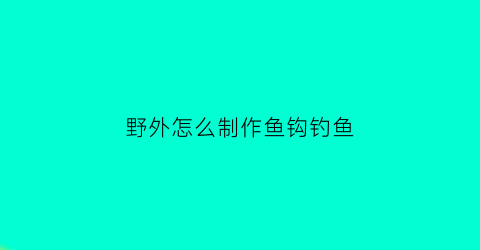 野外怎么制作鱼钩钓鱼(野外自制钓鱼工具)