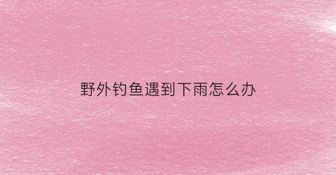 野外钓鱼遇到下雨怎么办(雨中野钓)