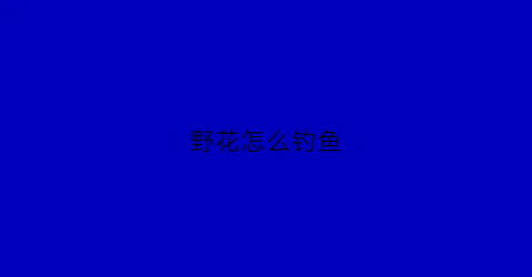 野花怎么钓鱼(野钓花鲢图片大全)
