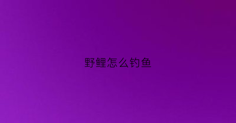 野鲤怎么钓鱼(野钓鲤鱼钓法技巧)