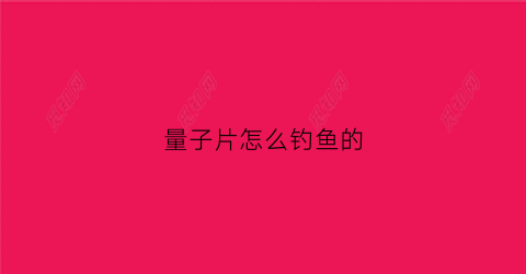 量子片怎么钓鱼的(量子qaq)