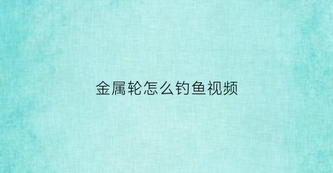 金属轮怎么钓鱼视频(金属轮怎么钓鱼视频大全)
