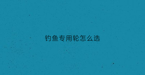 钓鱼专用轮怎么选(钓鱼轮的种类及价格)