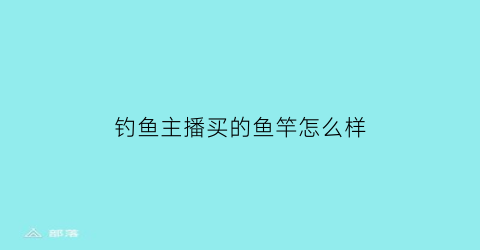 钓鱼主播买的鱼竿怎么样(直播卖鱼竿的质量怎么样)
