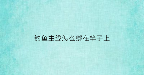 钓鱼主线怎么绑在竿子上(主线如何绑鱼竿)