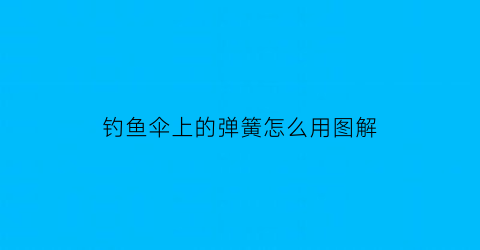 钓鱼伞上的弹簧怎么用图解(钓鱼伞弹簧接头坏了怎样换)