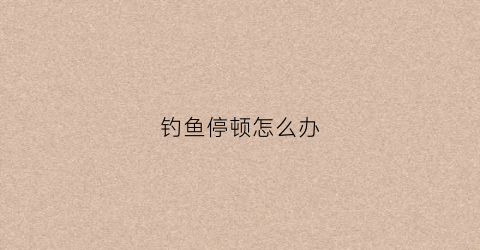 钓鱼停顿怎么办(钓鱼老是断线怎么办)