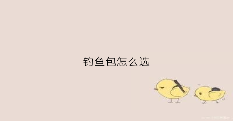 钓鱼包怎么选(钓鱼包什么款式的好用)
