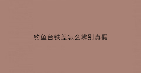 “钓鱼台铁盖怎么辨别真假(钓鱼台铁盖有假的吗)