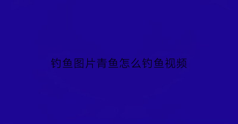 钓鱼图片青鱼怎么钓鱼视频(钓青鱼的照片)
