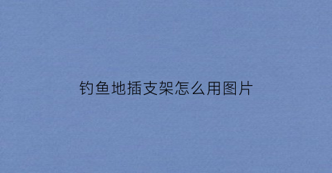钓鱼地插支架怎么用图片(多功能野钓地插支架)
