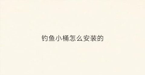 钓鱼小桶怎么安装的(桶做钓鱼桶)