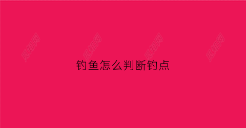 钓鱼怎么判断钓点(如何判断一个钓点有没有大鱼)