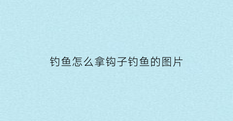 钓鱼怎么拿钩子钓鱼的图片(钓鱼怎么扣钩子)