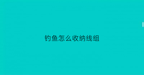 钓鱼怎么收纳线组(钓鱼收线器的使用方法)