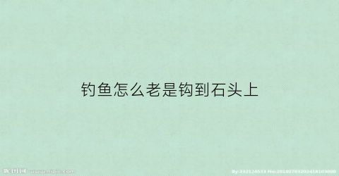 “钓鱼怎么老是钩到石头上(钓鱼怎么老是钩到石头上去)