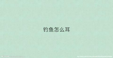 钓鱼怎么耳(钓鱼怎么挂耳)