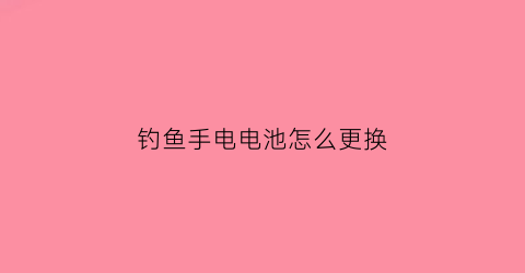 钓鱼手电电池怎么更换(钓鱼电池多少钱一个)