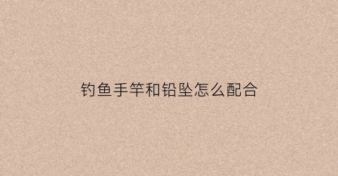 钓鱼手竿和铅坠怎么配合(鱼竿和铅坠配比)