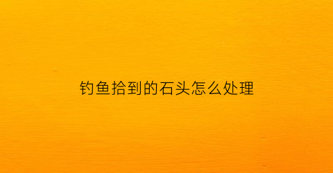 钓鱼拾到的石头怎么处理(钓鱼扔石头多久有鱼)