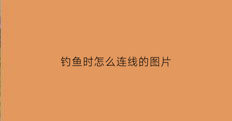 钓鱼时怎么连线的图片(钓鱼钓怎么接)