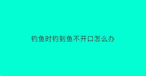 钓鱼时钓到鱼不开口怎么办(钓鱼不开口是什么意思)