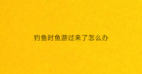 钓鱼时鱼游过来了怎么办(钓鱼时鱼在水面上游是怎么回事)
