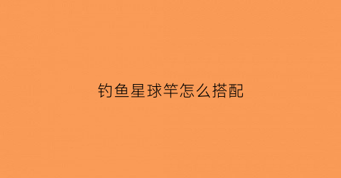 钓鱼星球竿怎么搭配(钓鱼星球竿怎么搭配好用)