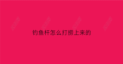 钓鱼杆怎么打捞上来的(钓鱼杆怎么甩出去)