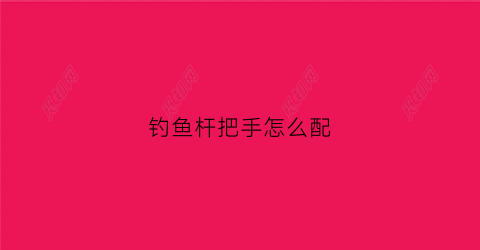 钓鱼杆把手怎么配(钓鱼杆把手怎么配置)