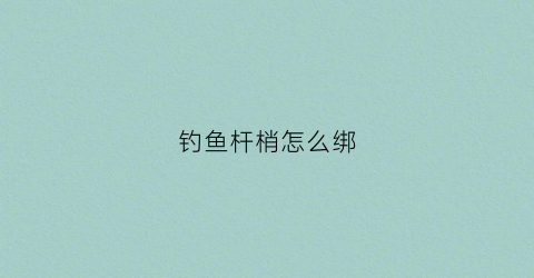 钓鱼杆梢怎么绑(鱼杆杆梢怎么绑绳)